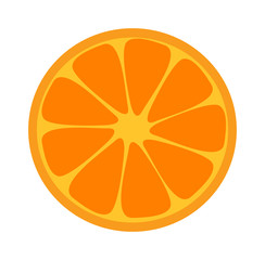 Orange slice vector illustration.