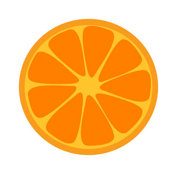 Orange slice vector illustration.
