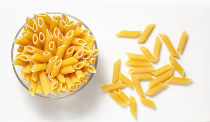 pasta on a white background