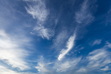 Blue sky with white cloud