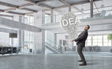 Fototapeta premium He is carrying out an idea