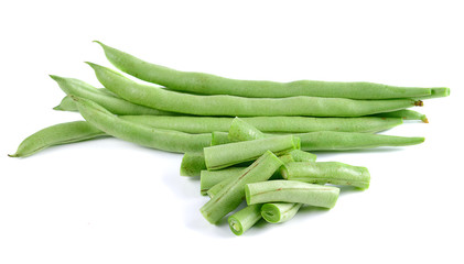 long bean isolated on white backgroound.