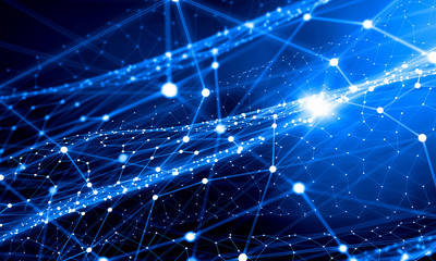 Connected lines background