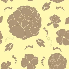 Deurstickers flower pattern © korovina
