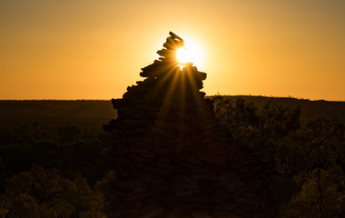 Sunflare background outback Australia