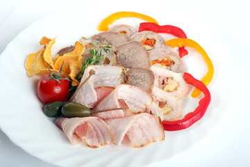 meat rolls in assortment