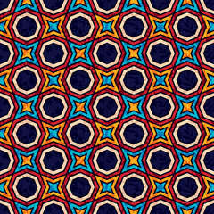 seamless vector arabic colorful geometric pattern design