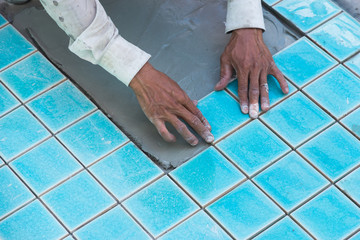 Tile builder swimming pool