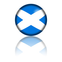 Scotland Flag Sphere 3D Rendering