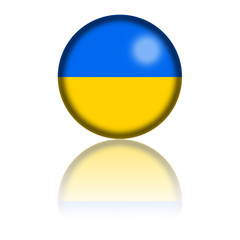Ukraine Flag Sphere 3D Rendering