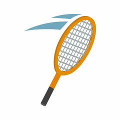 Tennis racket icon, isometric 3d style