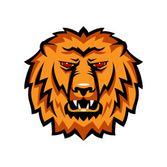 Mascot the muzzle of a lion.