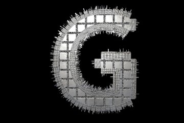 Stylish futuristic Sign in Motion. Nice 3D Render