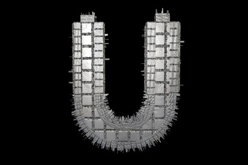 Stylish futuristic Sign in Motion. Nice 3D Render