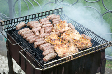 Grilling meat