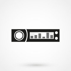 Car radio icon