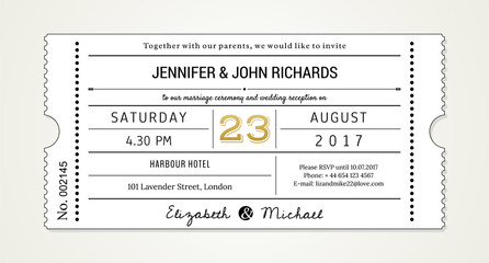 Wedding Invitation pt.1 Template - Invite (with used fonts listed in file) - 112528942