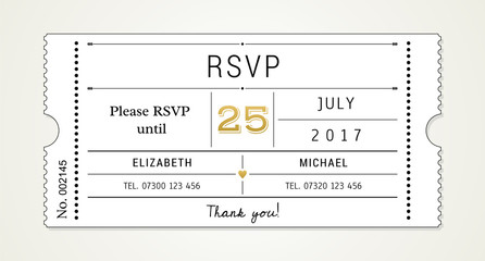 Wedding Invitation pt.2 Template - RSVP, Response Card (with used fonts listed in file) - 112528949