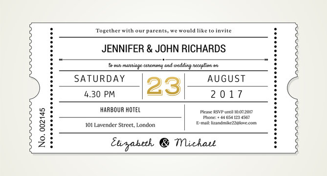 Wedding Invitation pt.1 Template - Invite (with used fonts listed in file)