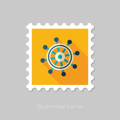 Helm flat stamp. Summer. Marine