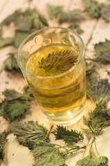 Glass of nettle tea