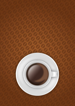 Coffee Cup Flyer Poster Template Background: Vector Illustration