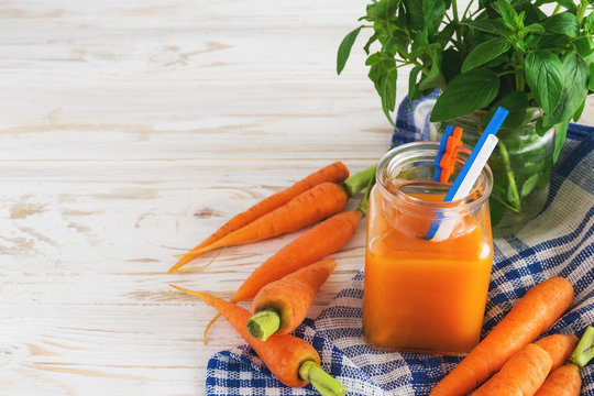 Fresh-squeezed carrot juice