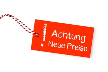 Achtung Neue Preise - Label