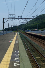 Fototapeta premium 線路とホームの様子
