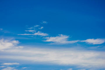Blue  sky with clouds in sea