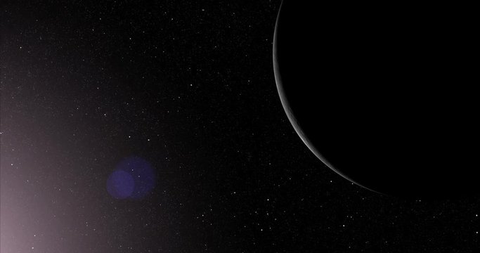 A slightly off-camera sun illuminates a crescent of Mercury's surface. Data: NASA/JPL.