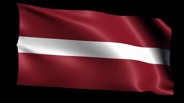 ラトビア国旗ループ(アルファチャンネル付き)