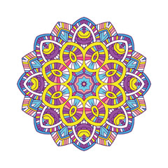 colored floral mandala
