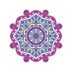 colored floral mandala