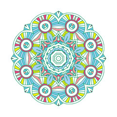 Fototapeta premium colored floral mandala