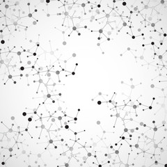 Molecule structure. DNA. Abstract background. Connection atoms