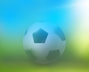 Naklejka premium Football ball outdoor 3D sports design background image