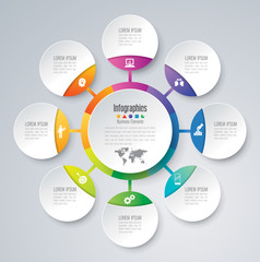 Obraz premium Infographic design template and marketing icons.