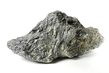 Graphit aus dem Bayerischen Wald isoliert auf weißem Hintergrund