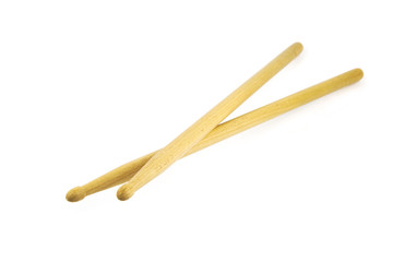 drumsticks / overwhite portrait of a pair of sticks for drummer
