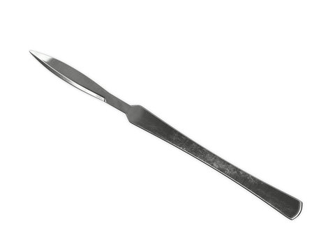 Steel medical scalpel