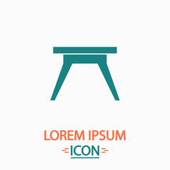 Camping table computer symbol