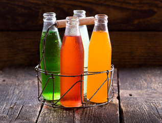 various bottles of fruit juice