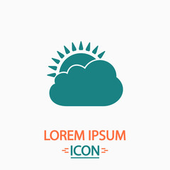 sun and cloud computer symbol