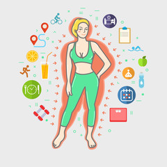 Concept of healthy lifestyle.