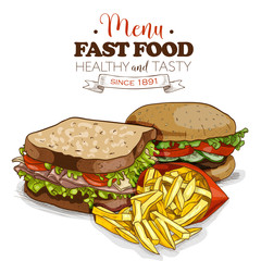 Fast food menu