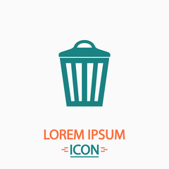 Trash can computer symbol