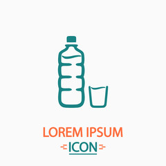 Plastic bottle computer symbol