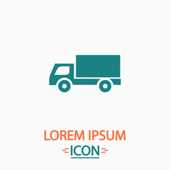 Cargo truck computer symbol