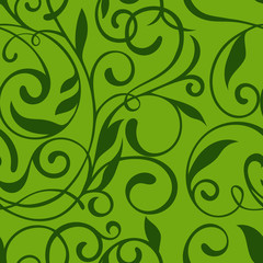 Seamless pattern with leaves. Floral seamless pattern. Vector ba
